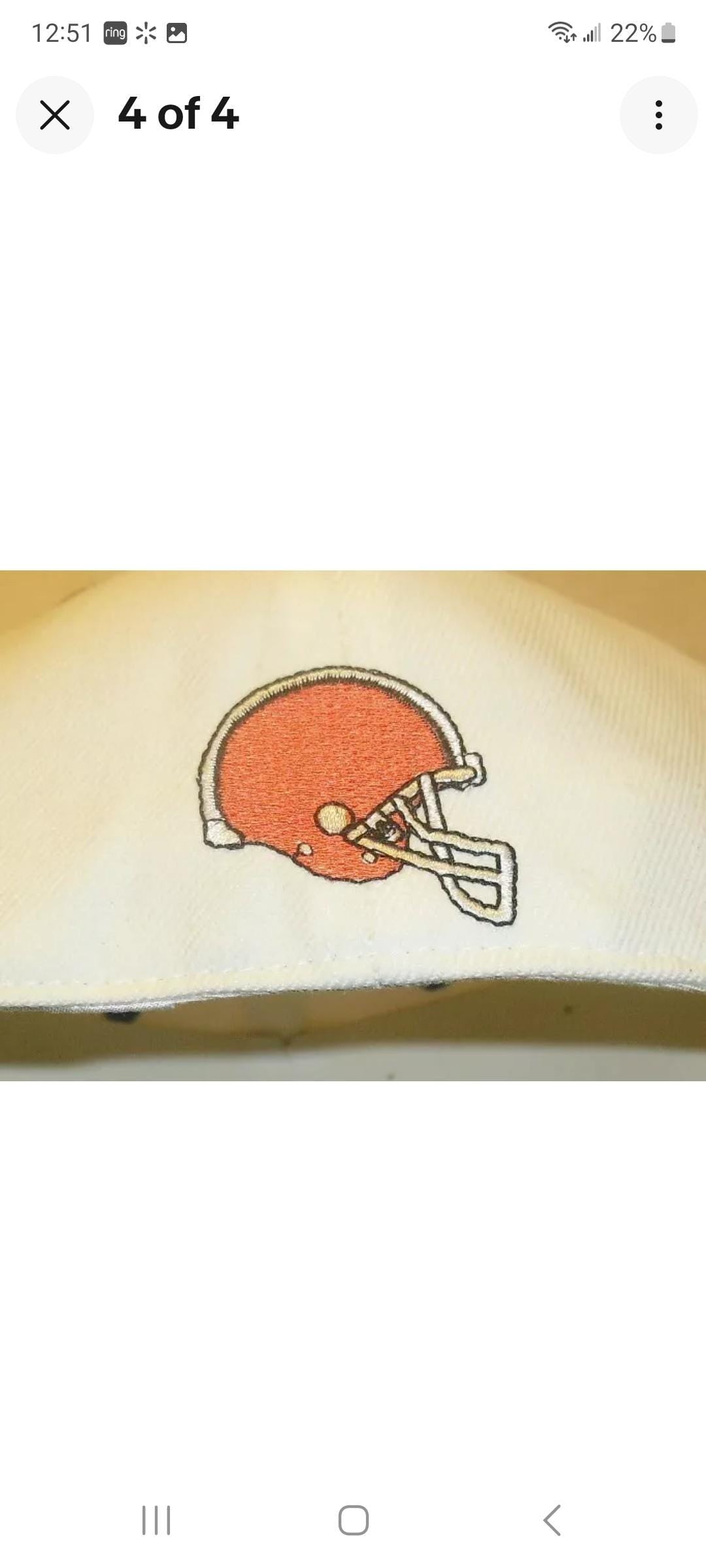 Cleveland Browns White American Needle Mens VIntage 90s Fitted hat cap sz. 7 New