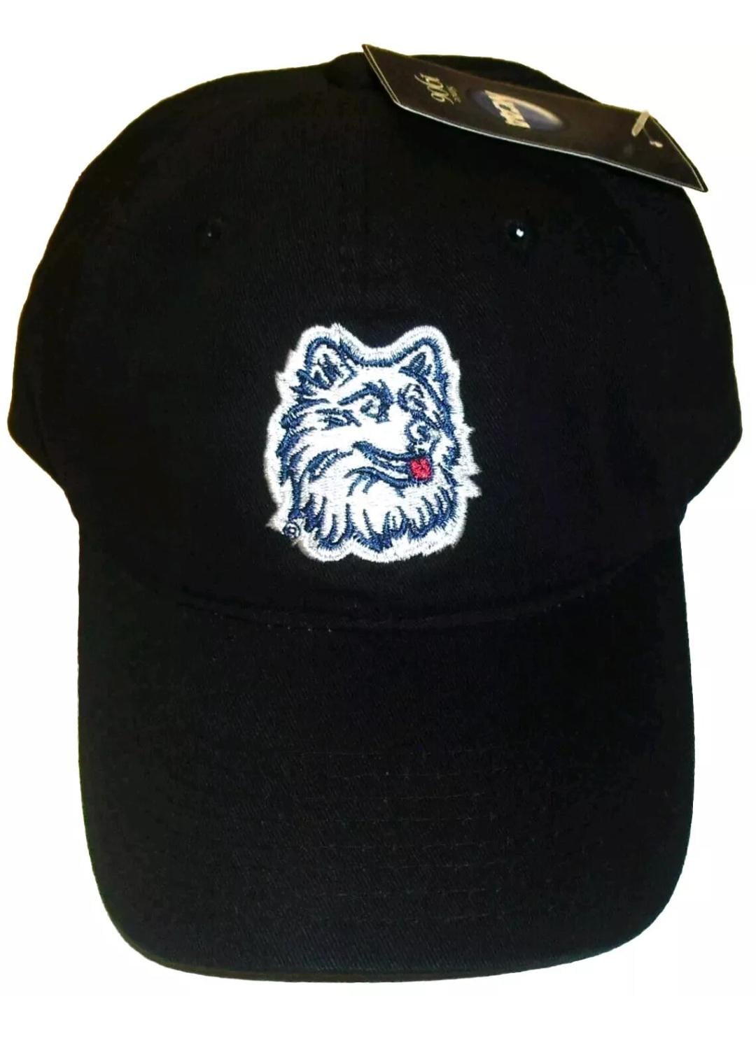 Uconn Huskies Adjustable All Black Adult Strapback hat Dad Hat Style New Ncaa