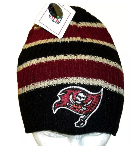 Tampa Bay Buccaneers Mens Stripes Adult Beanie Winter Hat New Nfl