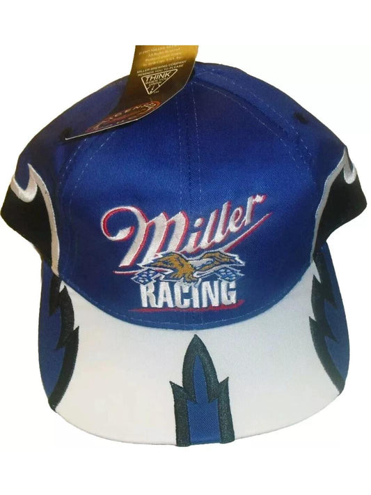 Miller Beer Racing Vintage 90s Original Snapback hat Nascar New Tags