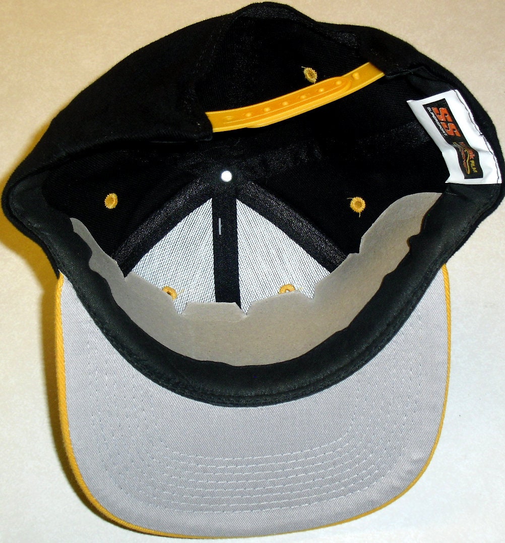 Sterling Marlin 90s Vintage Kodak Nascar Racing Snapback hat New Black Yellow