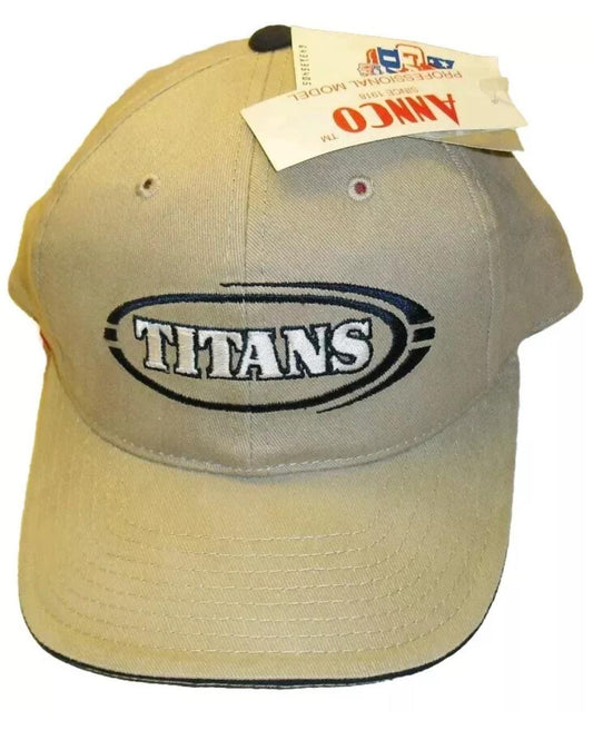 Tennessee Titans Vintage 90s Tan Color Adjustable Strapback hat New NFL