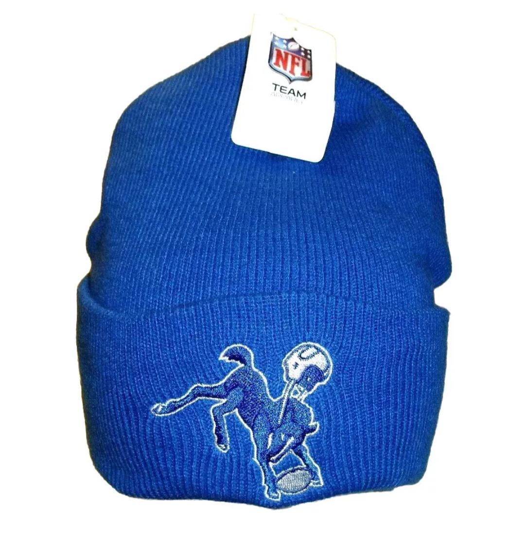 Indianapolis Colts Mens Adult Vintage Throwback Logo Beanie Winter Hat cap New Nfl