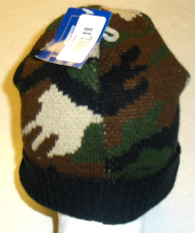 New England Patriots Reebok Mens Adult Camo Beanie Winter Hat with Bill New Nfl