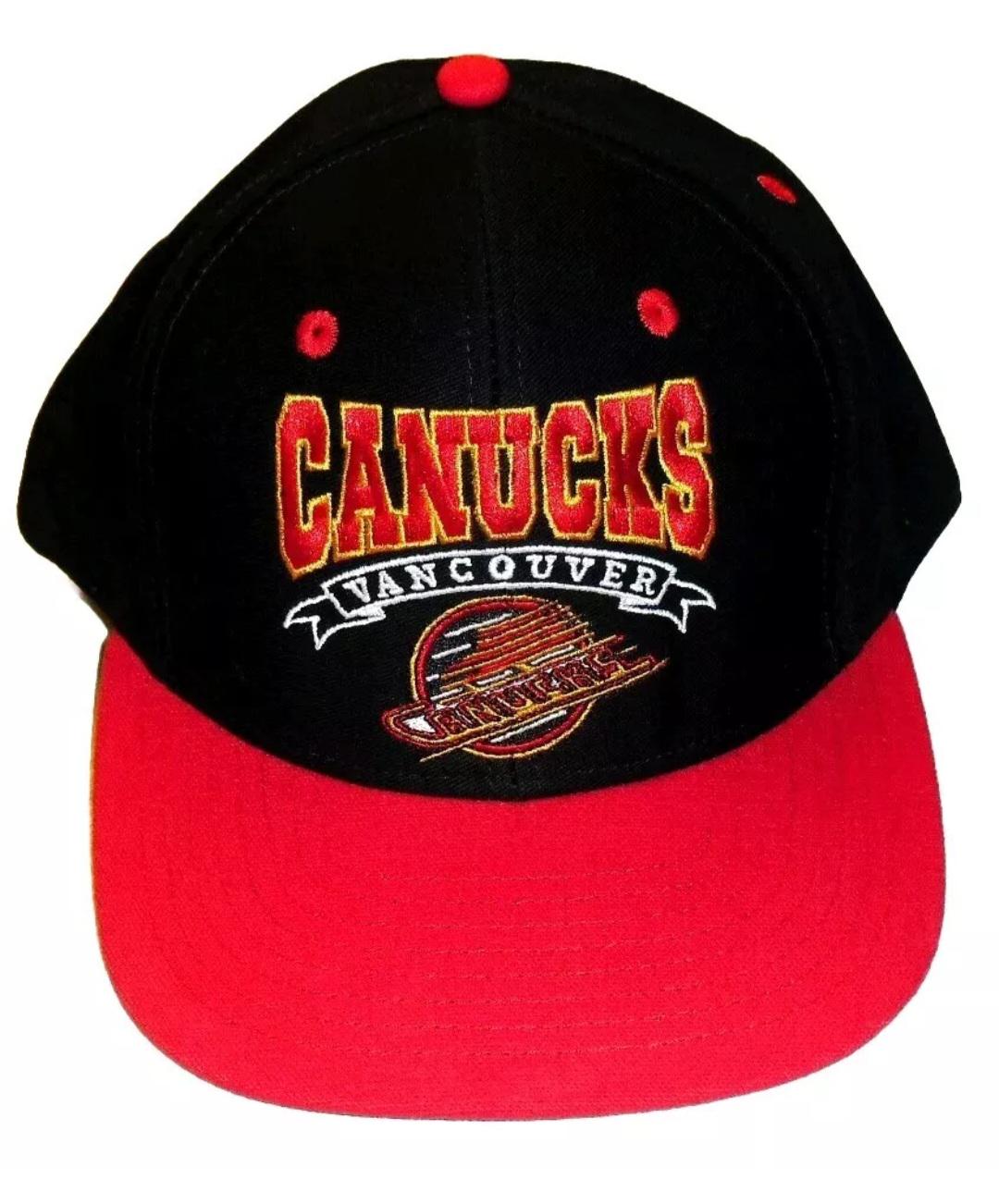 Vancouver Canucks Mens Vintage Hockey Black Snapback hat New Nhl Green Underbill