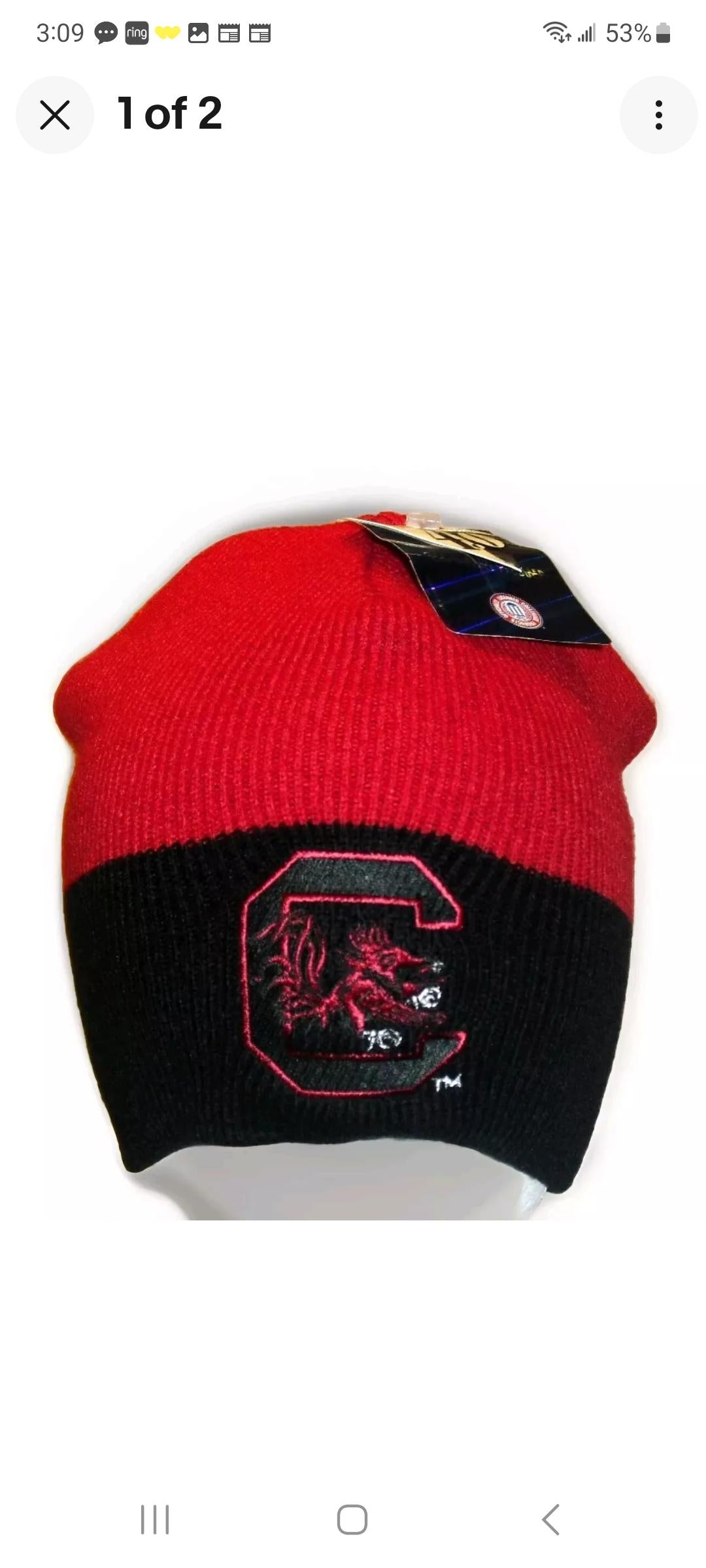 South Carolina Gamecocks 90s Vintage Mens Adult Winter Hat Cap Beanie New Ncaa