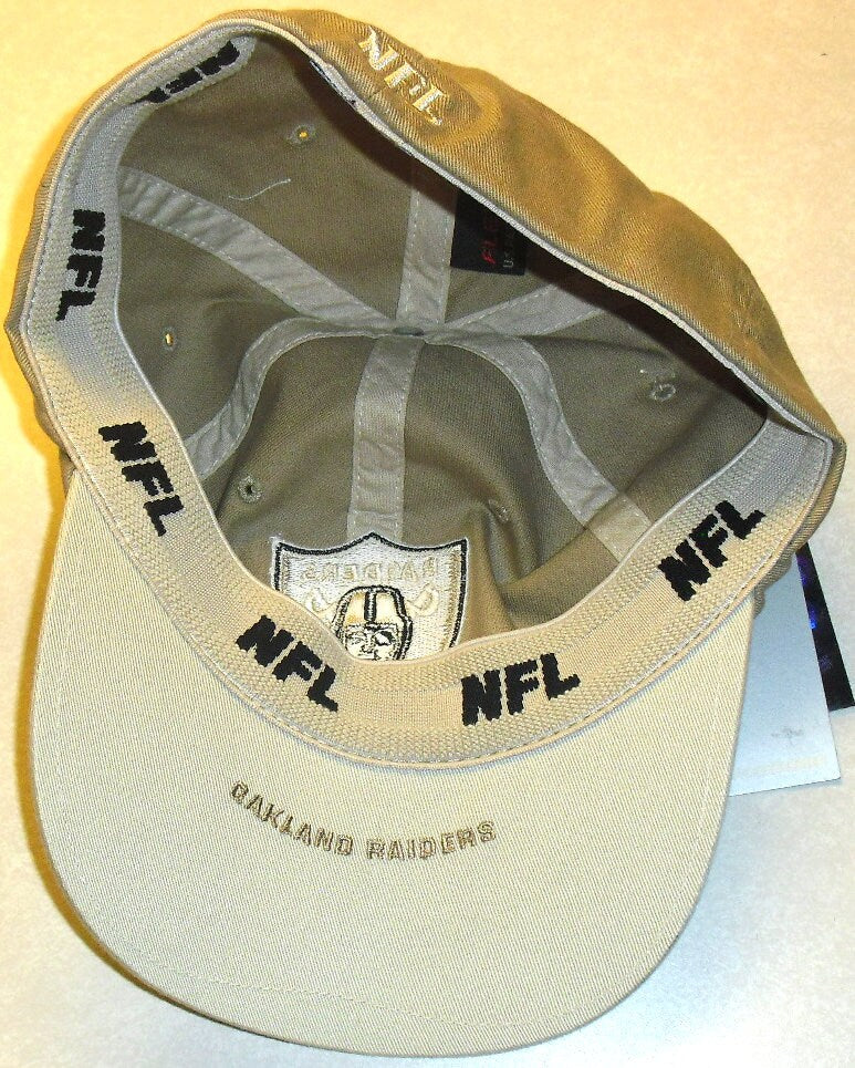 Oakland Las Vegas All Tan Raiders Reebok Stretch Fit One Fit hat New Nfl