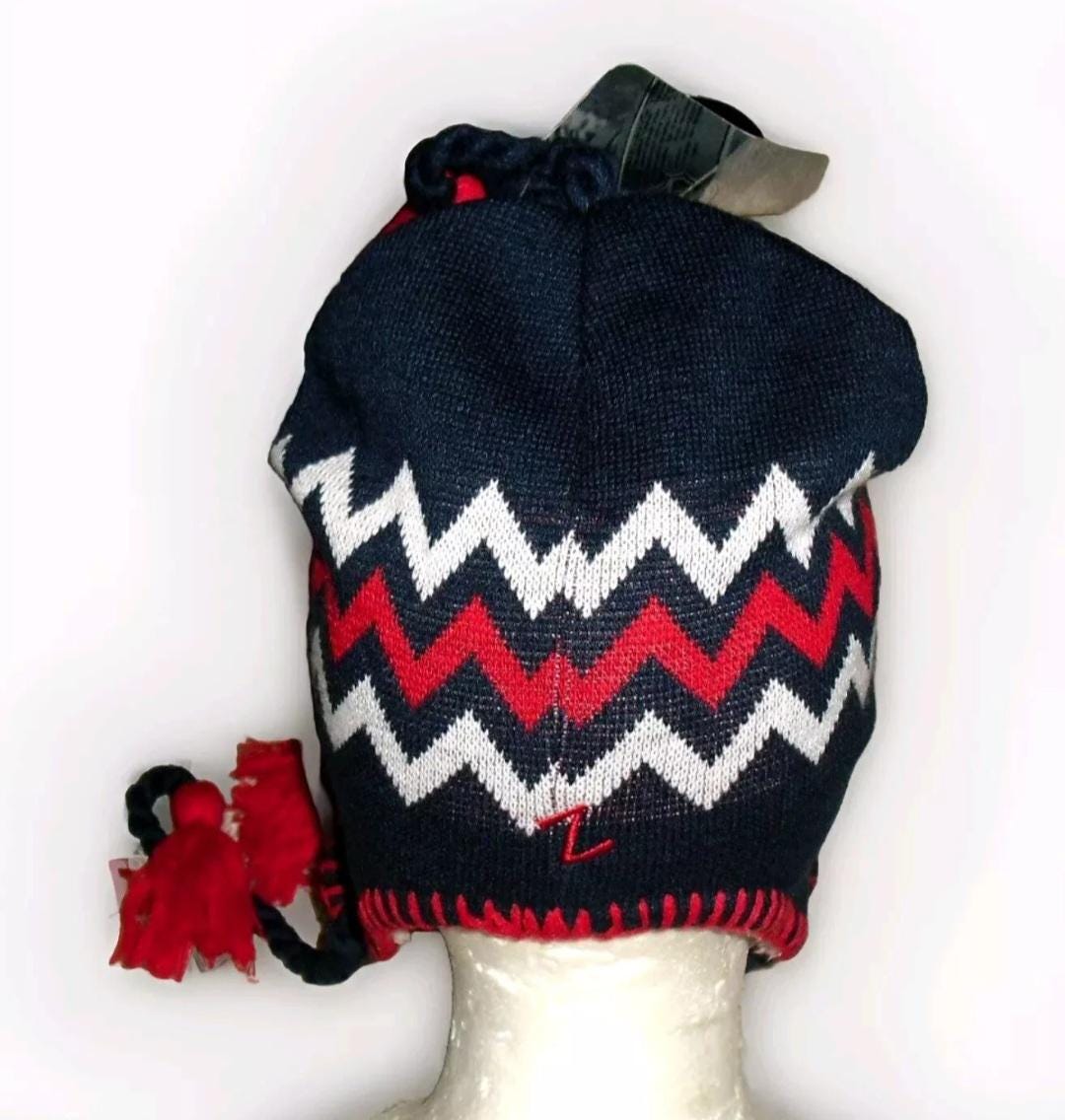 Washington Capitals Zephyr Mens Adult Beanie Tassels Winter Hat Cap New Nhl