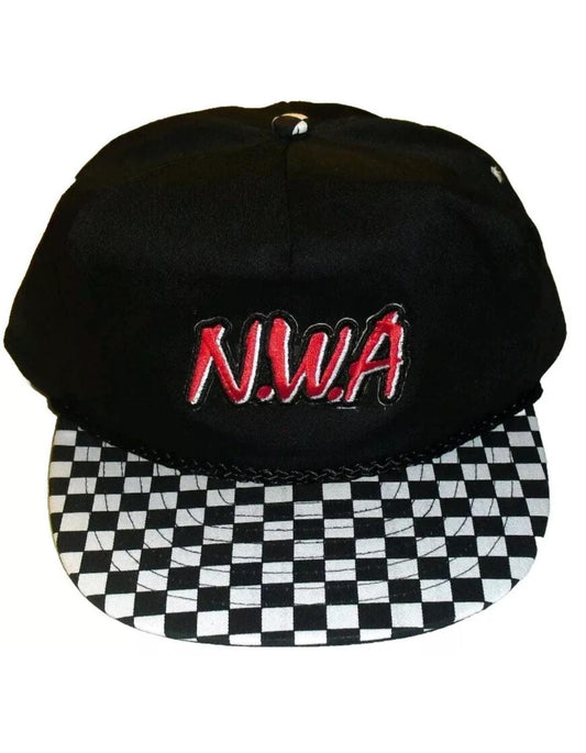 Nwa Eazy E Vintage 90s Mens Snapback hat Checkered Bill New Hip Hop Rap Music