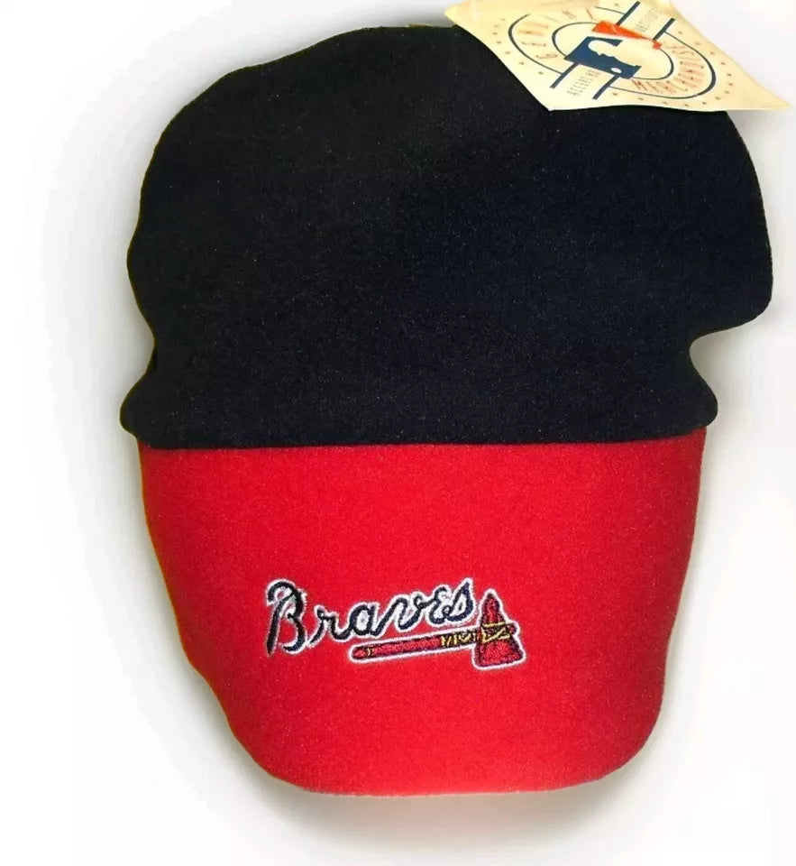 Atlanta Braves Mens Fleece Red Blue Beanie Winter hat cap New Tags Mlb