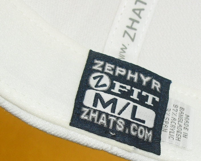 LSU Tigers Mens Zephyr White Stretch Fit hat sz. Medium Large New Ncaa