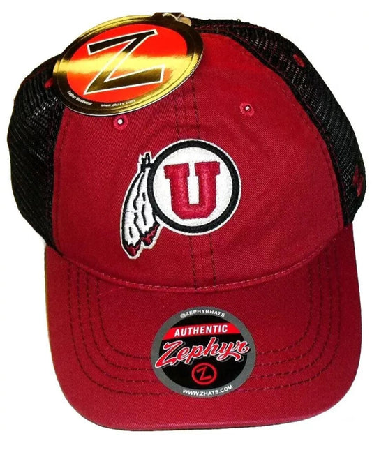 Utah University Utes Zephyr Snapback hat Mesh Sides Back New Ncaa