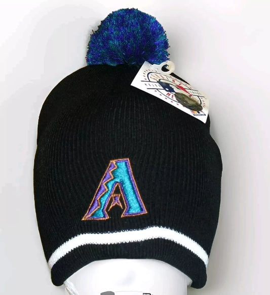 Arizona Diamondbacks Mens Black Color Beanie Pom Winter hat cap Mlb New Tags