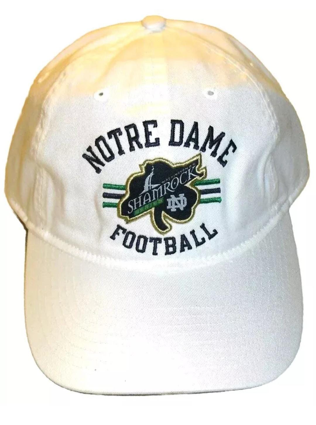 Notre Dame Football Adidas White Adult Adjustable Strapback hat New Ncaa