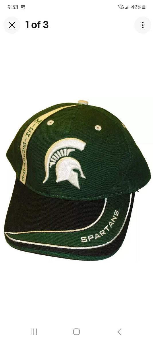 Michigan State Spartans 90s Vintage Univeristy Adjustable Strapback Hat New Ncaa