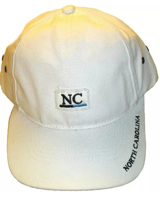 North Carolina Tar heels Nc Logo White Adjustable Strapback Dad hat New Ncaa