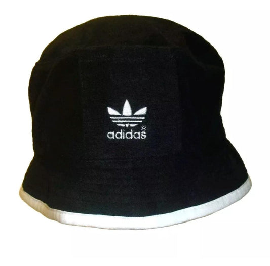 Adidas Vintage 90s Style Mens Bucket Hat Sz. Small/Medium Black White New