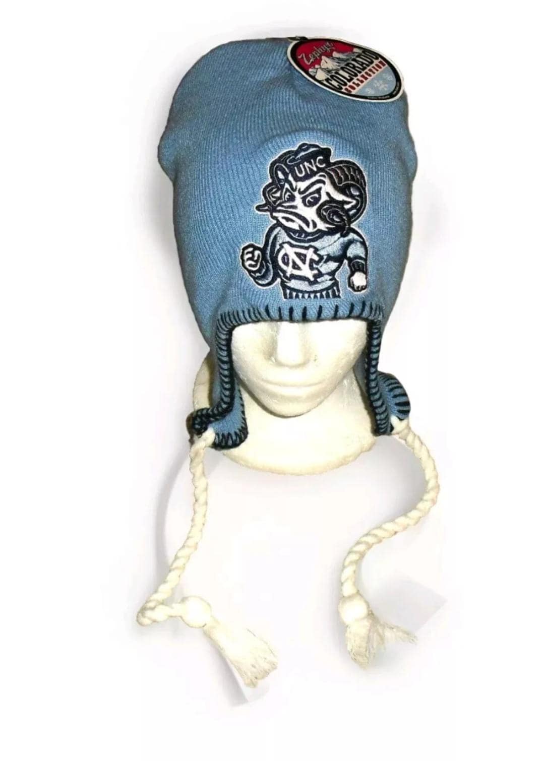 North Carolina Tar Heels Mens Zephyr Adult Beanie Winter Tassel Hat Cap New Ncaa