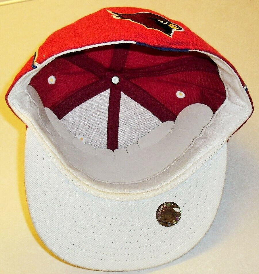 Arizona Cardinals NFL shield logo Reebok Fitted Hat sz. 7 5/8 logo on back New