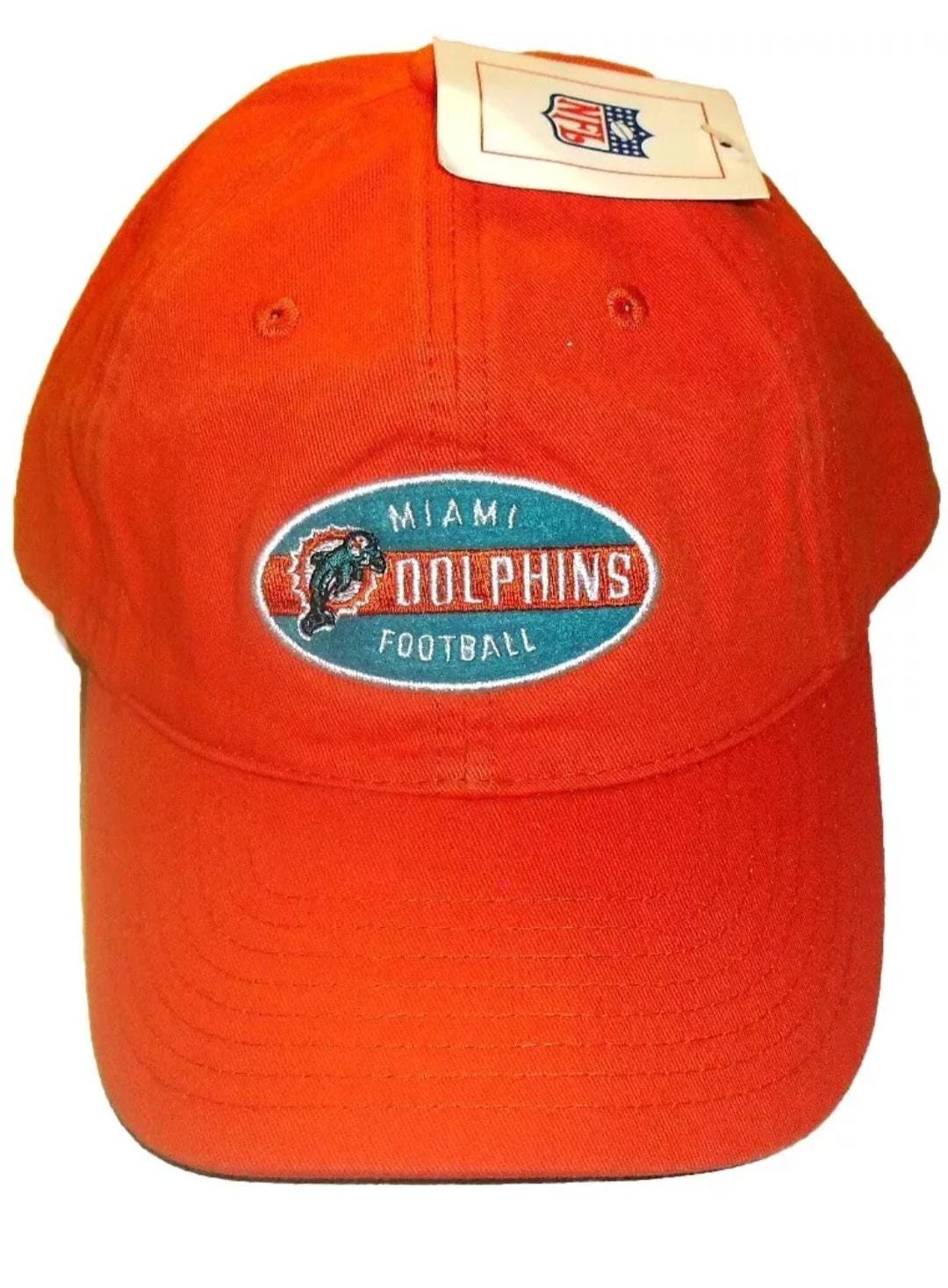 Miami Dolphins Football All Orange Adult Adjustable Strapback Dad hat New Nfl