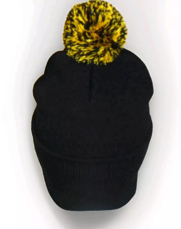 Boston Bruins Mens American Needle Cuffed Black Beanie Pom Winter Hat Cap New