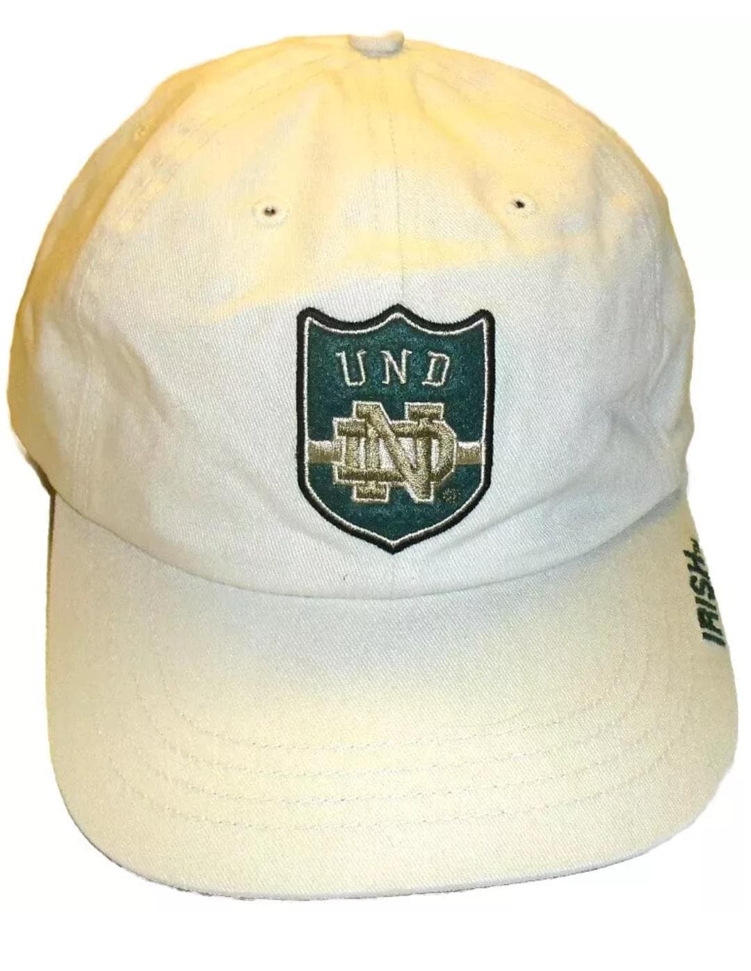 Notre Dame University Adjustable Strapback hat Leather Strap Ncaa New Dad Hat