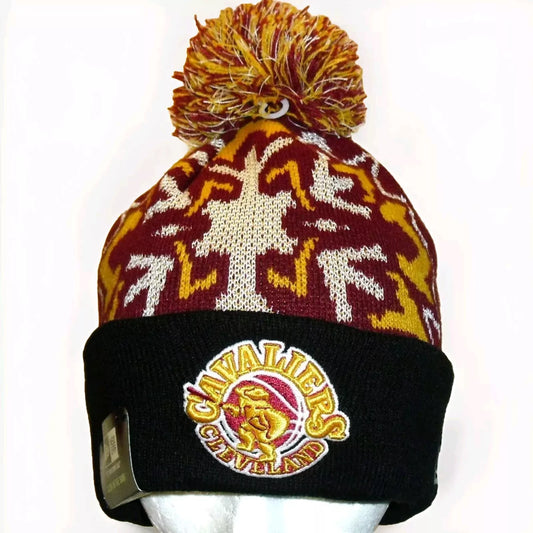 Cleveland Cavaliers Mens New Era Adult Beanie Pom Winter Hat Cap New Nba