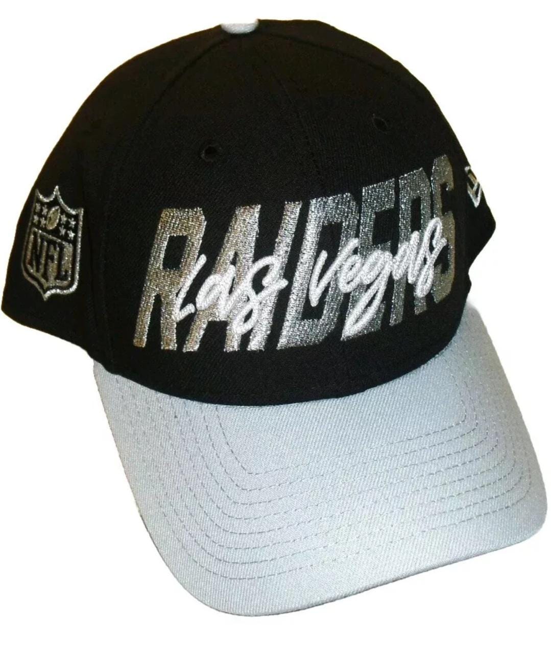 Las Vegas Raiders Mens New Era 9Forty Nfl Draft Snapback hat Curved Bill