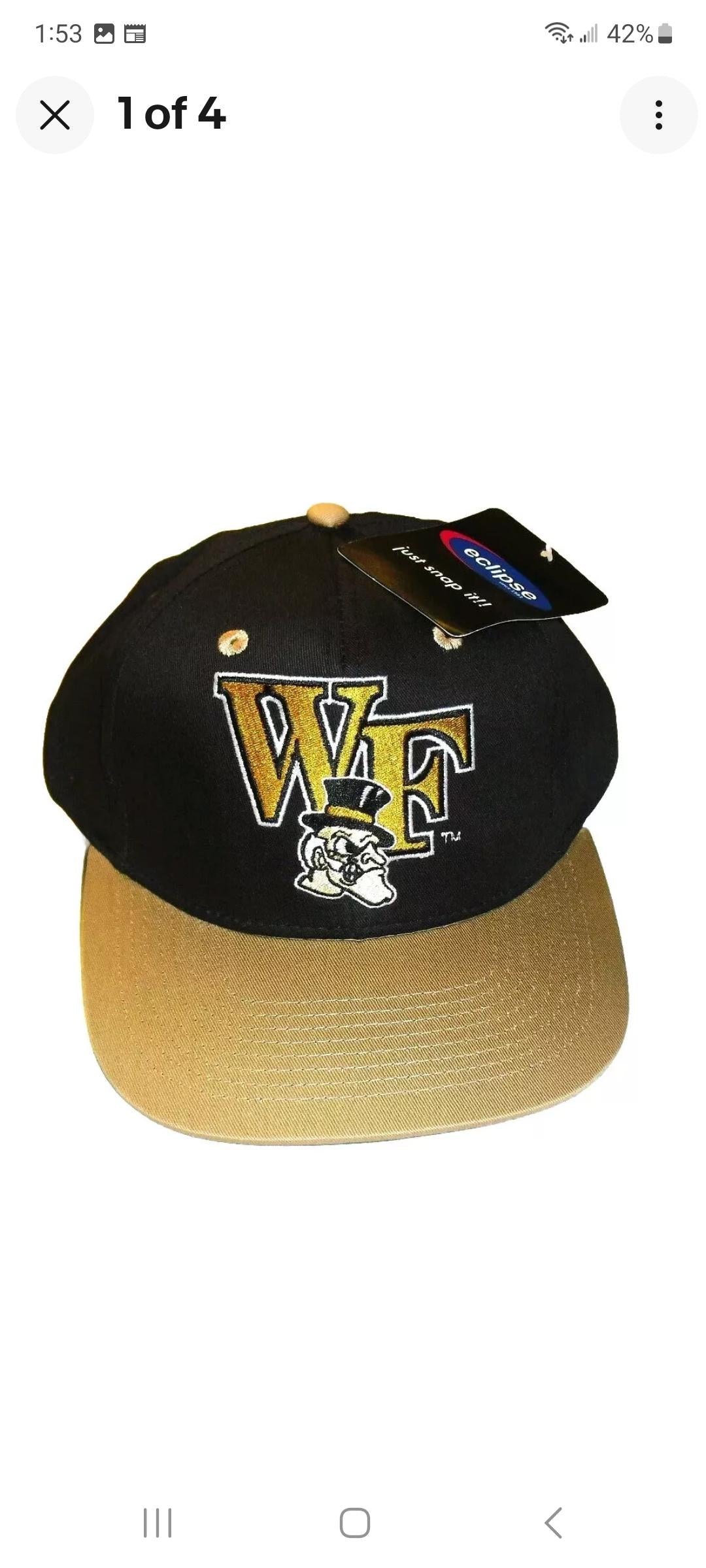 Wake Forest Demon Deacons University Eclipse Mens Snapback hat cap New Ncaa