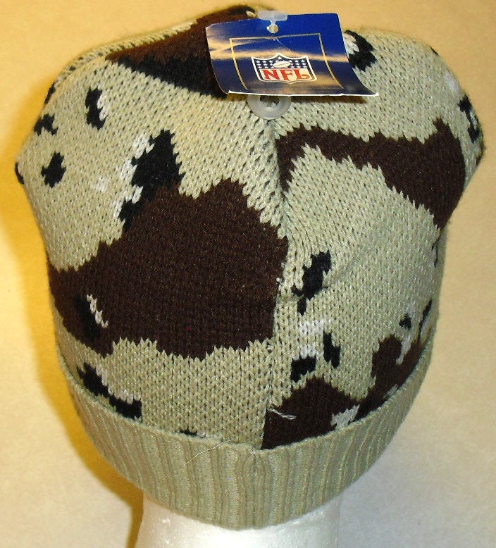 Nfl Shield Logo Reebok Mens Adult Camo Beanie Winter Hat with Bill New