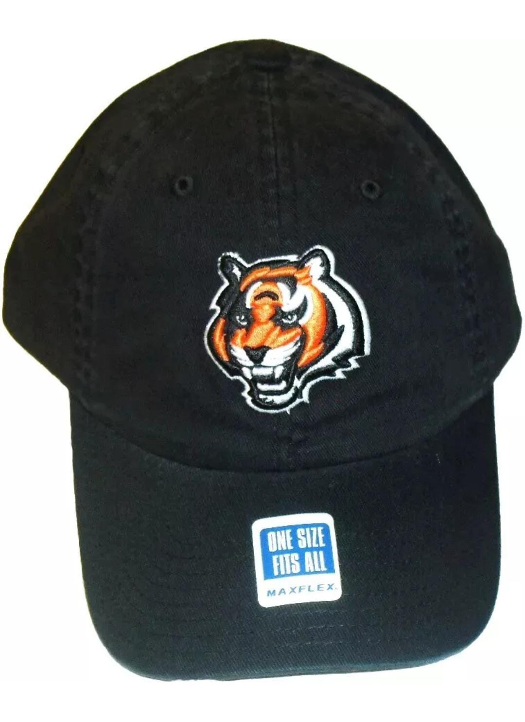 Cincinnati Bengals Mens Black Stretch Fit One Size Fit hat cap New Nfl