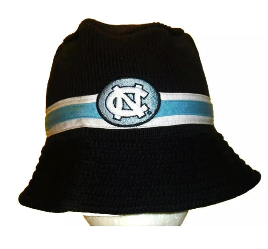 North Carolina Tar Heels Mens Black Color Bucket hat sz. Small/Medium New Ncaa