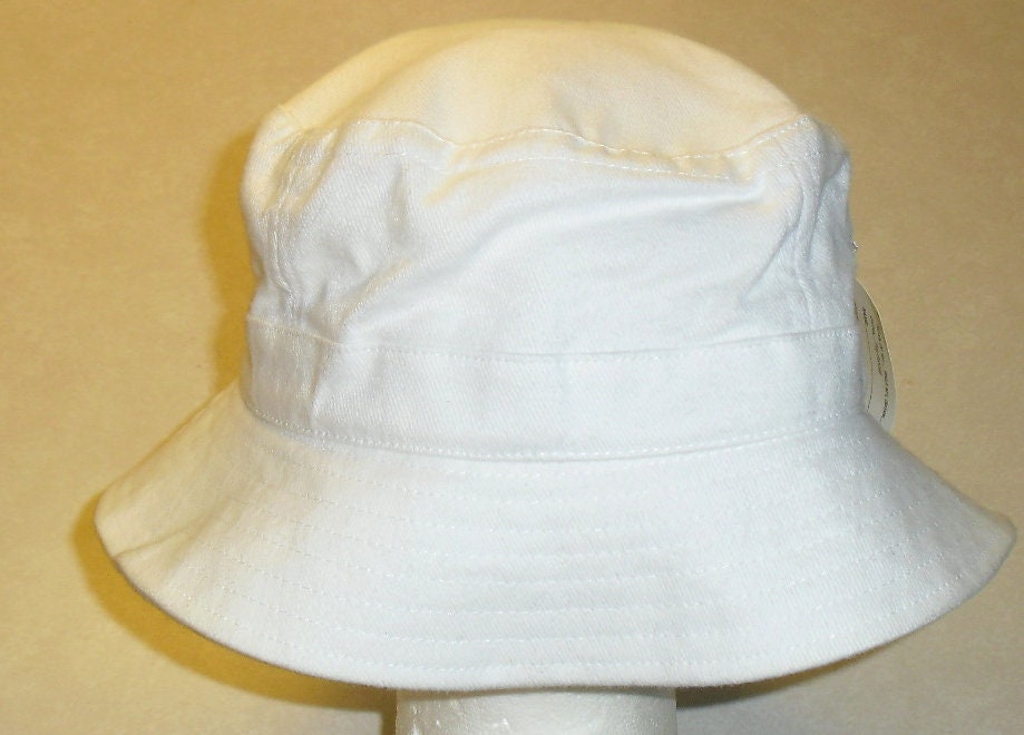 New York Jets Mens White Bucket Hat sz. Large/XL New NFL