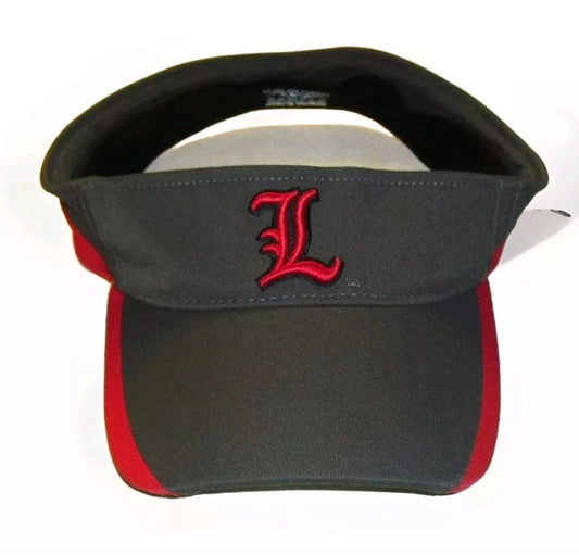 Louisville Cardinal Mens Adult Grey Visor hat cap New Tags Ncaa