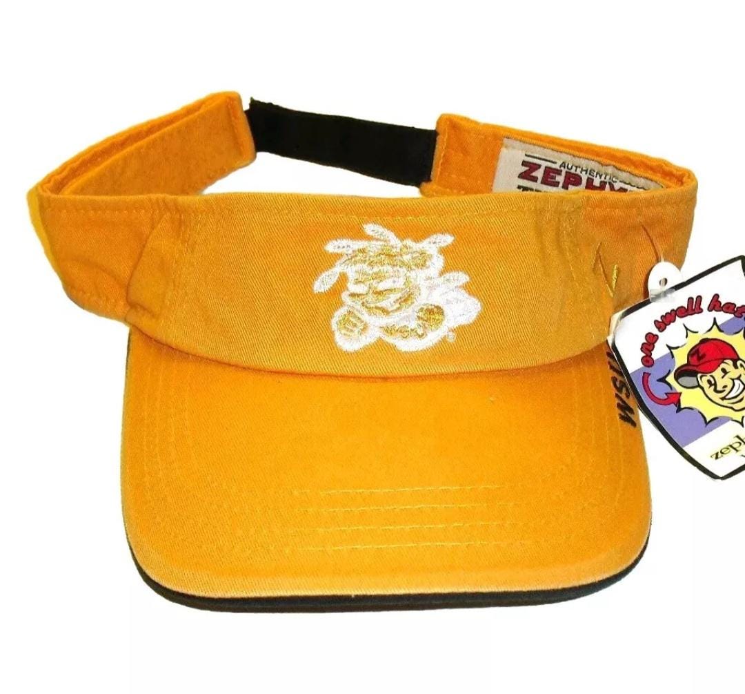 Wichita State Shockers Mens Zephyr Yellow Visor hat cap Ncaa New