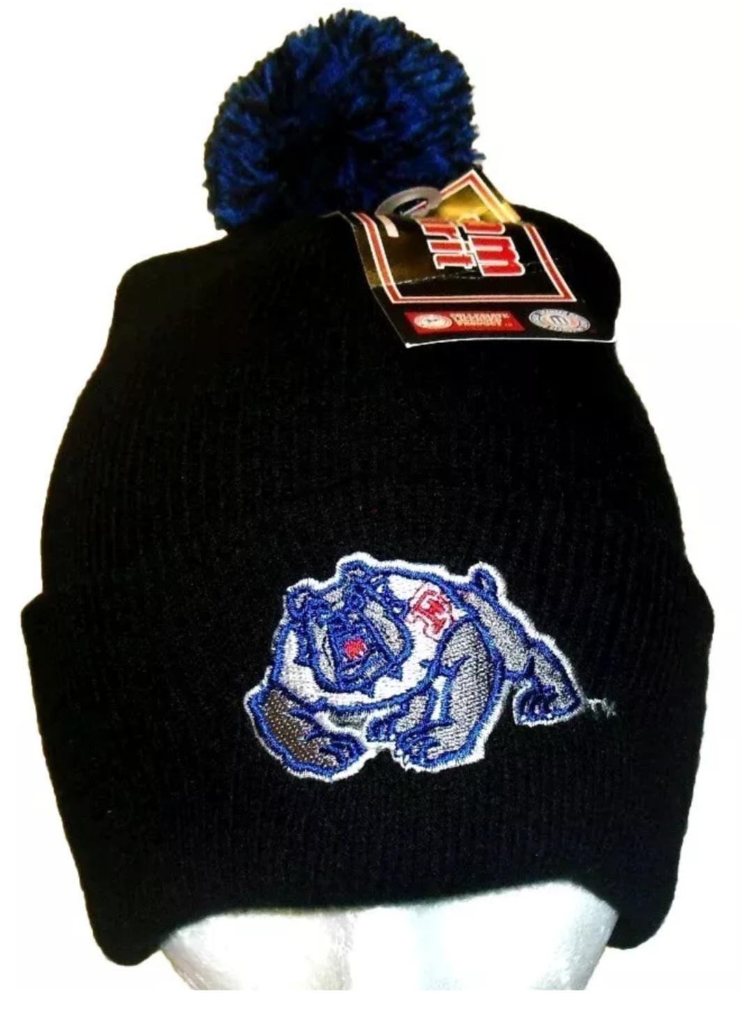 Fresno State Bulldogs University Mens Adult Black Beanie Winter Hat New Ncaa