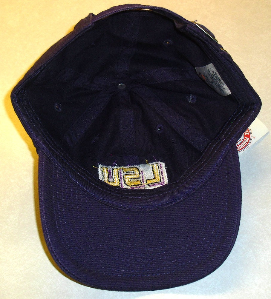 Lsu Tigers Mens Adult Twins Purple Strapback hat Dad hat style New Ncaa