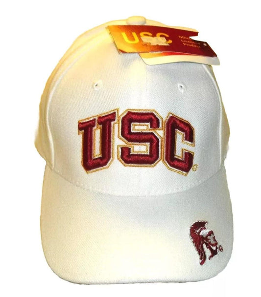 USC Trojans Mens White Stretch Fit One Fit hat cap sz. Large XL New Ncaa