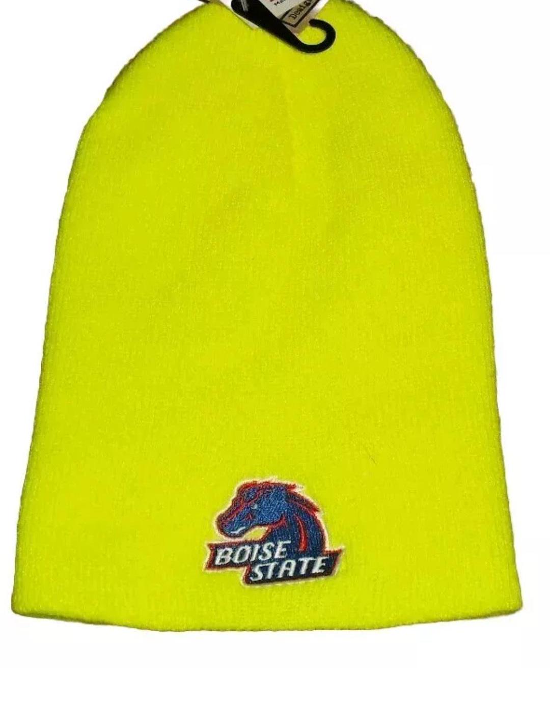 Boise State Broncos Mens Adult Bright Yellow Winter Hat Beanie New Ncaa College