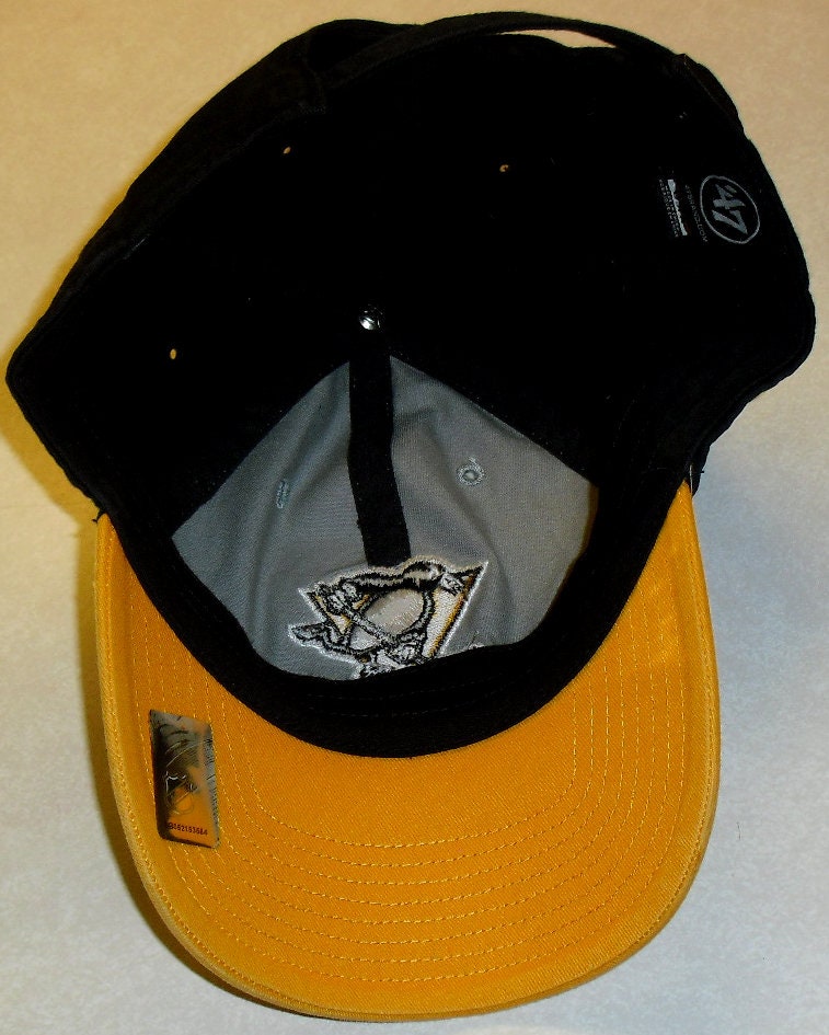 Pittsburgh Penguins 47 brand Clean Up Adult Adjustable Strapback hat New Nhl