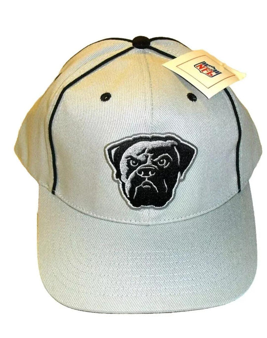 Cleveland Browns Mens Vintage 90s Dawg Dog Logo Grey Strapback hat cap New Nfl