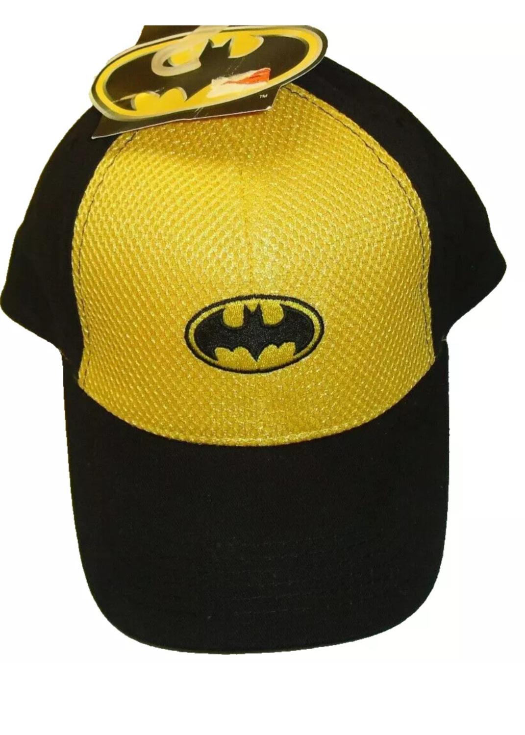 Batman Youth Kids Adjustable Strapback hat Movie Comics New Yellow Black