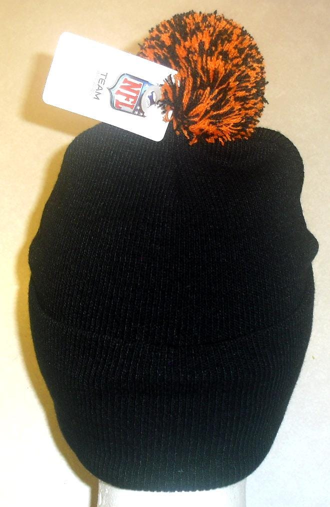 Cincinnati Bengals Mens Adult Black Beanie Cuffed Winter Pom Hat New Nfl