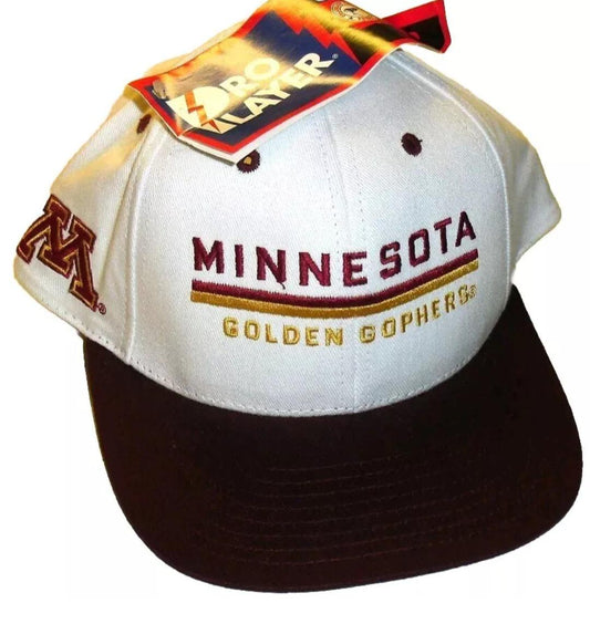 Minnesota Gophers Pro Player 90s Vintage Mens White Color Snapback hat New Ncaa