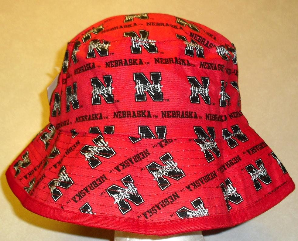 Nebraska Huskers Mens Adult Red Bucket hat cap One size Fits All New Ncaa