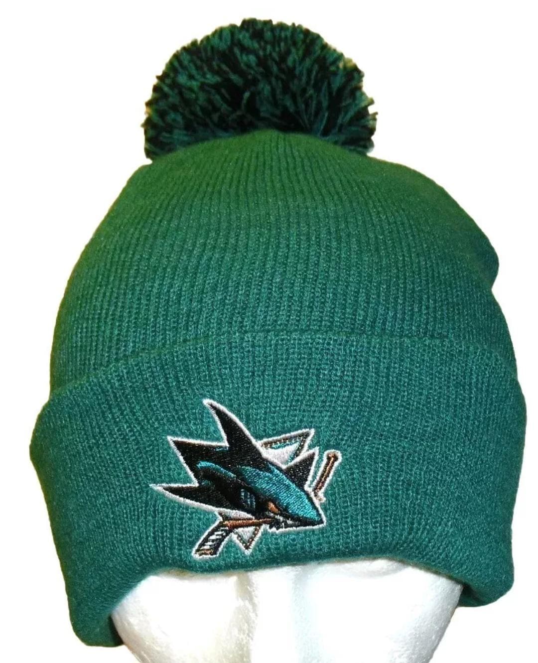 San Jose Sharks Teal Zephyr Adult Beanie Winter Hat New Nhl