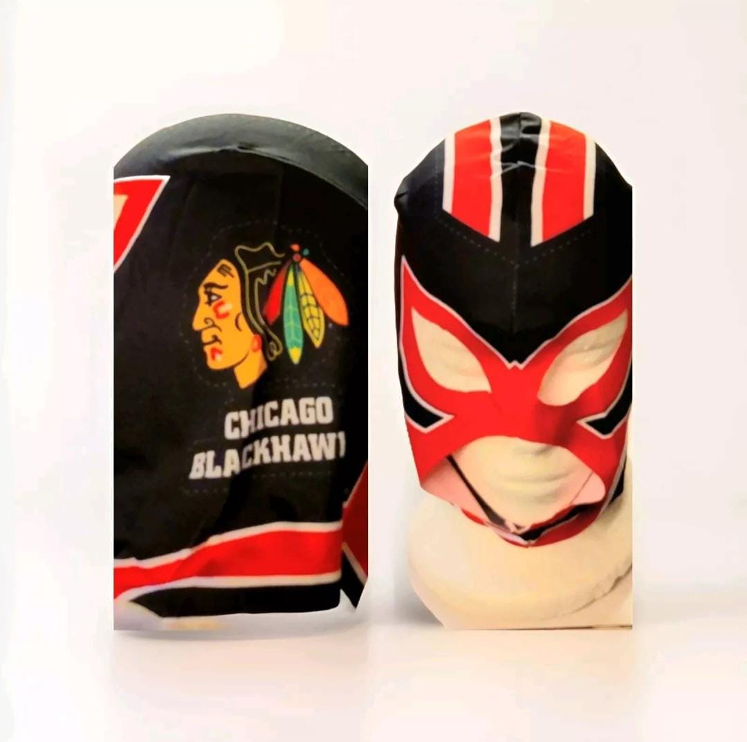 Chicago Blackhawks Adult Fan Mask One Size Fits All Nhl Hockey Little Earth