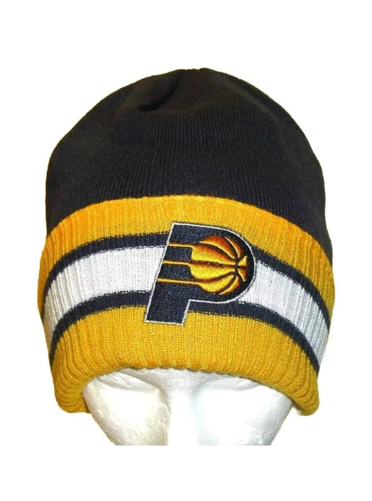 Indiana Pacers Adidas Mens Adult Stripes Winter Hat NBA Basketball New Tags