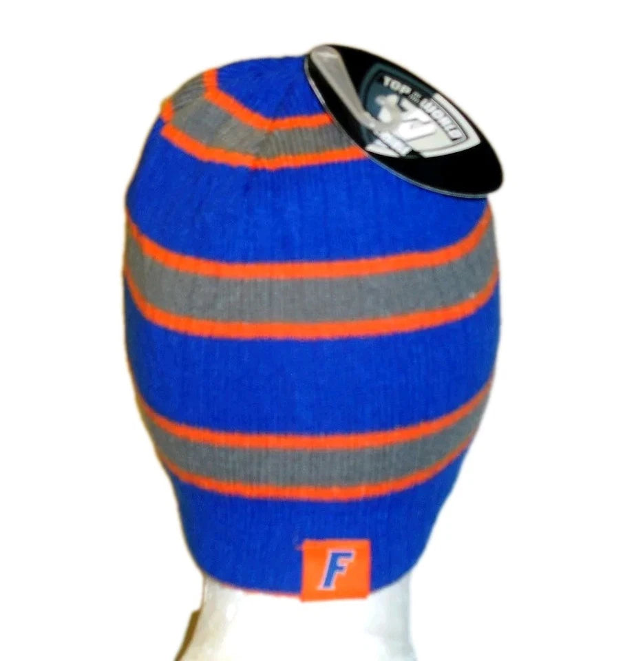 Florida Gators Mens Striped Winter Hat Cap Beanie New Ncaa