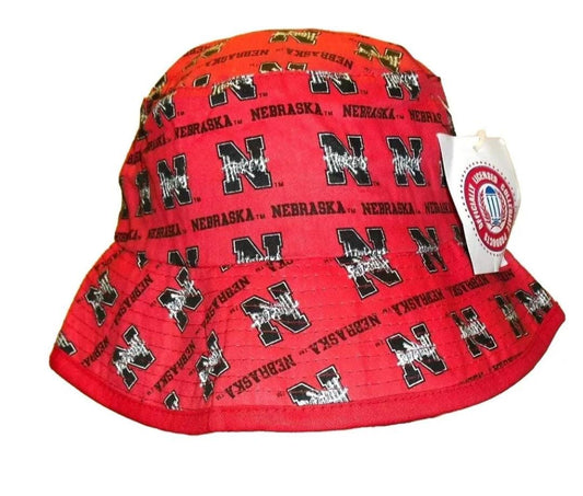 Nebraska Huskers Mens Adult Red Bucket hat cap One size Fits All New Ncaa